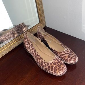 Crown & ivy Leopard print flats